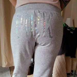 Women's flare Pink grey sweatpants